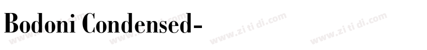Bodoni Condensed字体转换